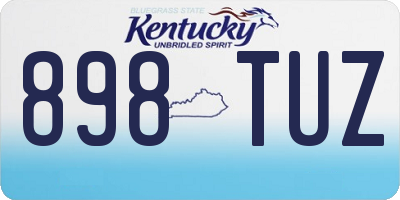 KY license plate 898TUZ
