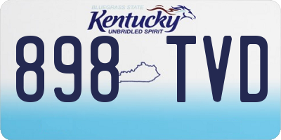 KY license plate 898TVD