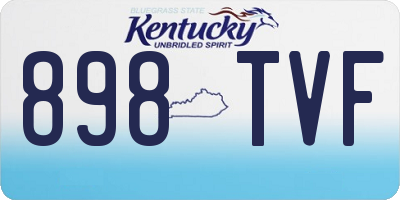 KY license plate 898TVF