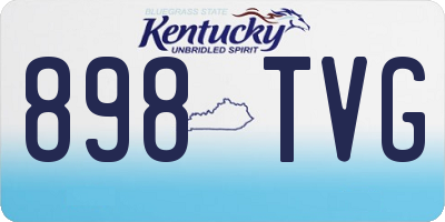 KY license plate 898TVG