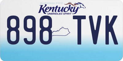 KY license plate 898TVK