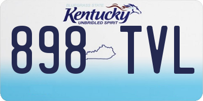KY license plate 898TVL