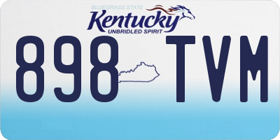 KY license plate 898TVM