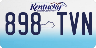 KY license plate 898TVN