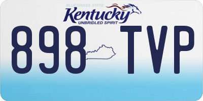 KY license plate 898TVP