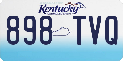KY license plate 898TVQ