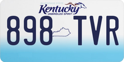 KY license plate 898TVR