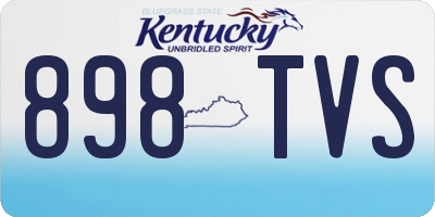 KY license plate 898TVS