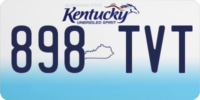 KY license plate 898TVT