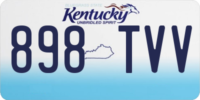 KY license plate 898TVV