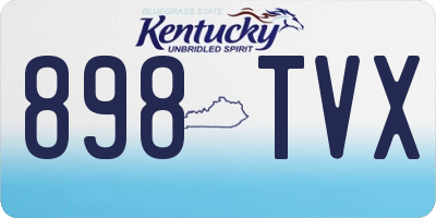 KY license plate 898TVX
