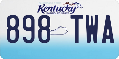KY license plate 898TWA