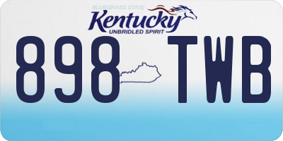 KY license plate 898TWB