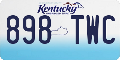 KY license plate 898TWC