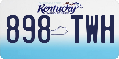 KY license plate 898TWH