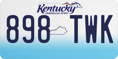KY license plate 898TWK