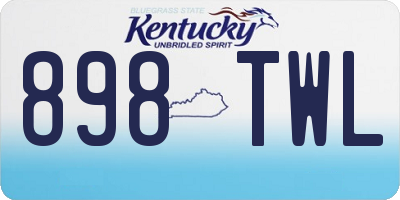 KY license plate 898TWL