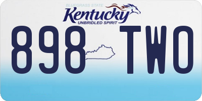 KY license plate 898TWO