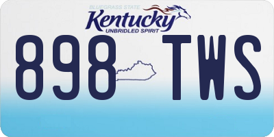 KY license plate 898TWS