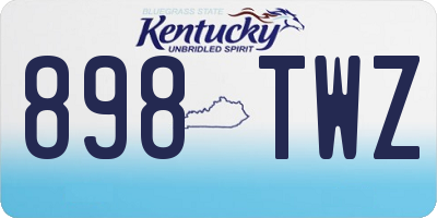 KY license plate 898TWZ