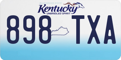 KY license plate 898TXA