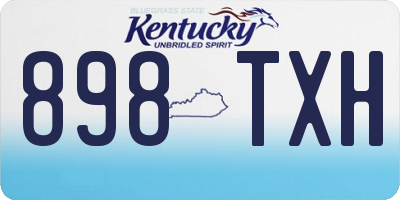 KY license plate 898TXH
