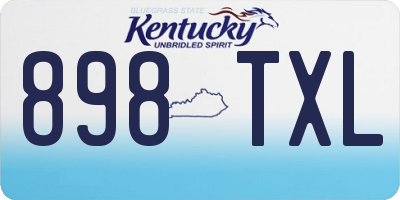 KY license plate 898TXL