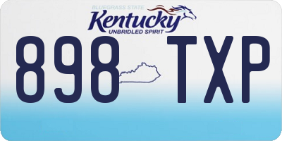 KY license plate 898TXP