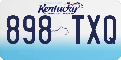 KY license plate 898TXQ