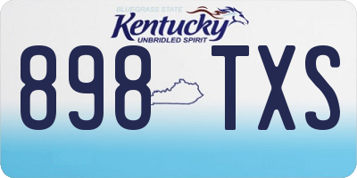 KY license plate 898TXS