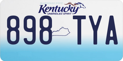 KY license plate 898TYA