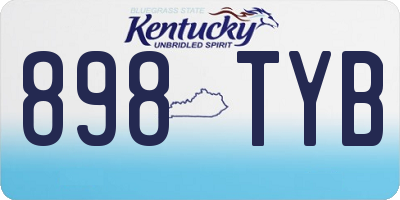 KY license plate 898TYB