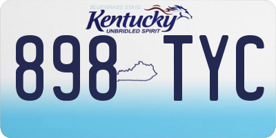 KY license plate 898TYC