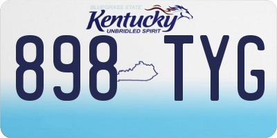 KY license plate 898TYG