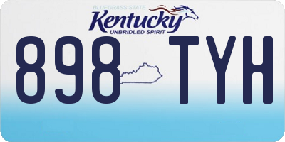 KY license plate 898TYH