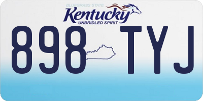 KY license plate 898TYJ