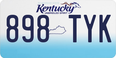 KY license plate 898TYK
