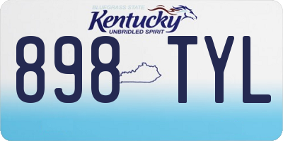 KY license plate 898TYL