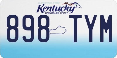 KY license plate 898TYM