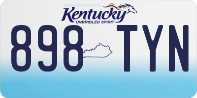 KY license plate 898TYN