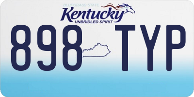KY license plate 898TYP