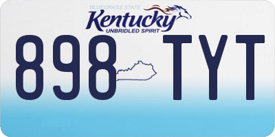 KY license plate 898TYT