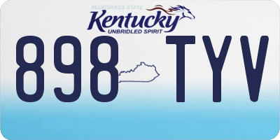 KY license plate 898TYV