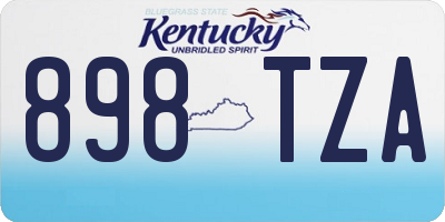 KY license plate 898TZA