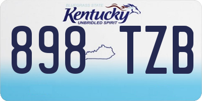 KY license plate 898TZB