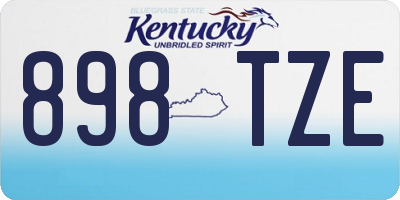KY license plate 898TZE