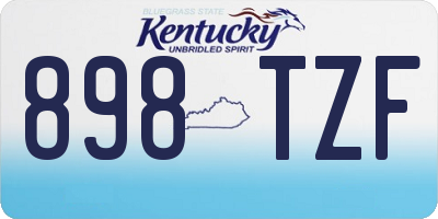 KY license plate 898TZF