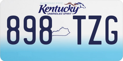KY license plate 898TZG