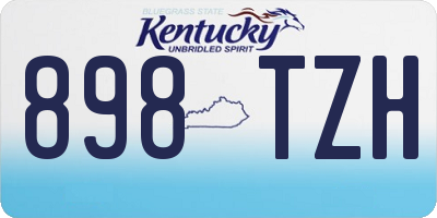 KY license plate 898TZH