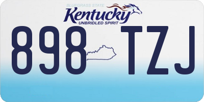 KY license plate 898TZJ